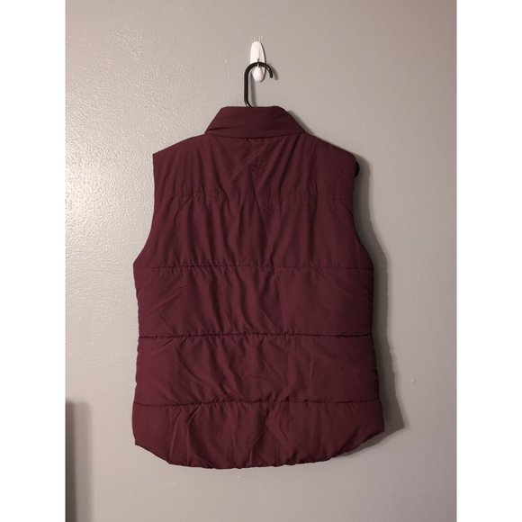 Legendary Whitetails Quilted Vest Toggle Puffer Women's Size L Maroon Zip - Picture 3 of 8